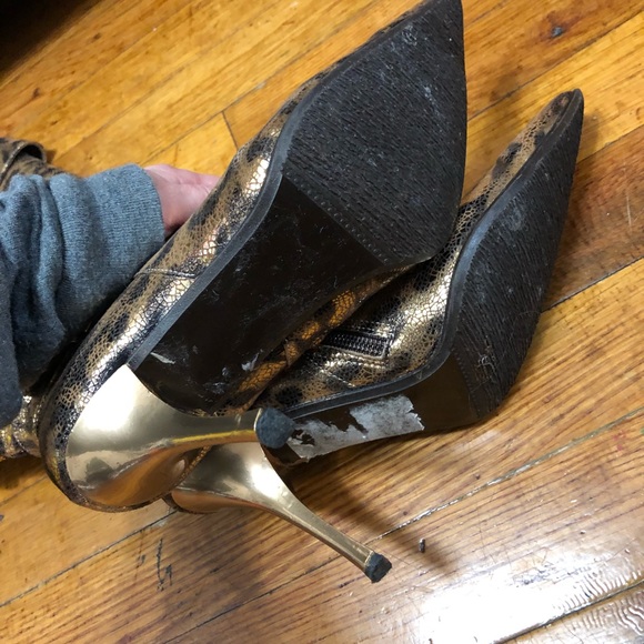 Leopard Genuine leather boots size 5 - Picture 4 of 6